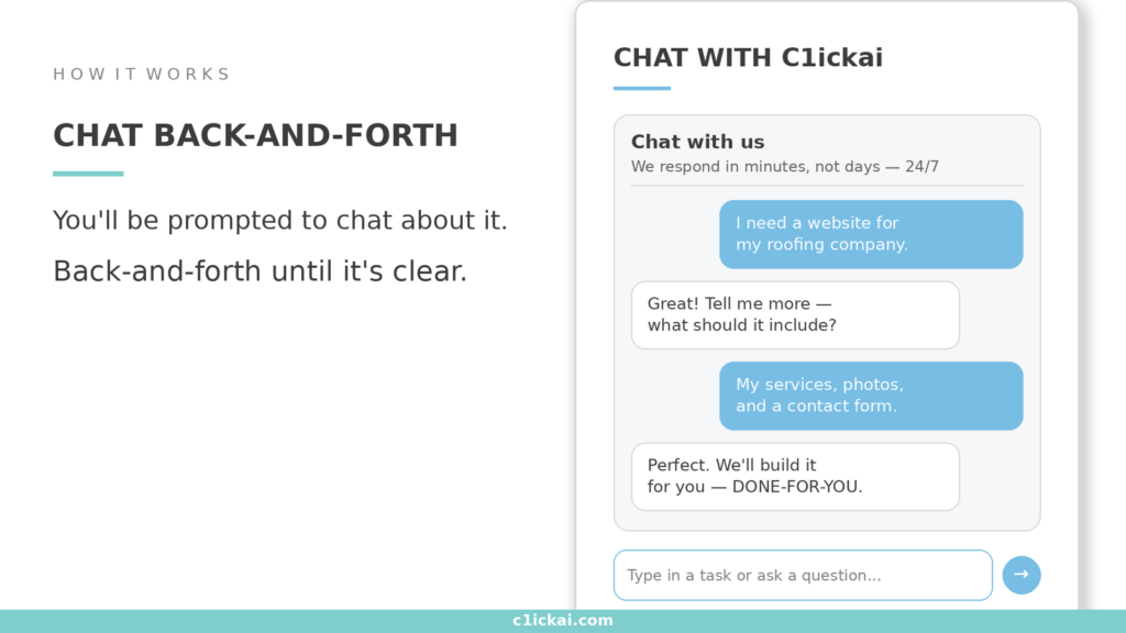 Chat back-and-forth