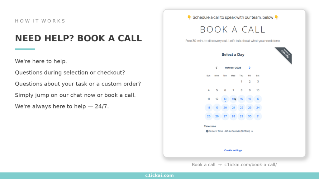 Need help? Book a call